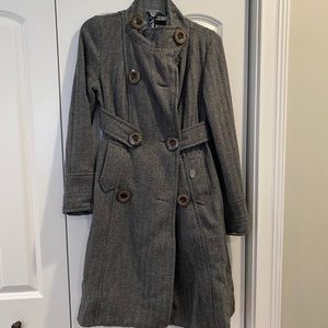 XOXO Women's Ruffle Collar Coat